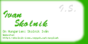 ivan skolnik business card