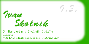 ivan skolnik business card